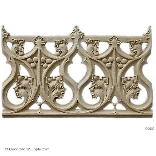 Gothic Leaf & Vine Linear 10 3/4H - 1/4Relief-ornaments-furniture-woodwork-Decorators Supply