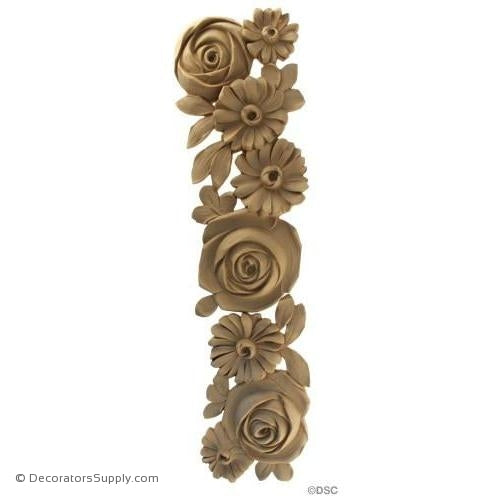 Floral-French 24H X 6 1/4W - 3/4Relief-ornaments-furniture-woodwork-Decorators Supply