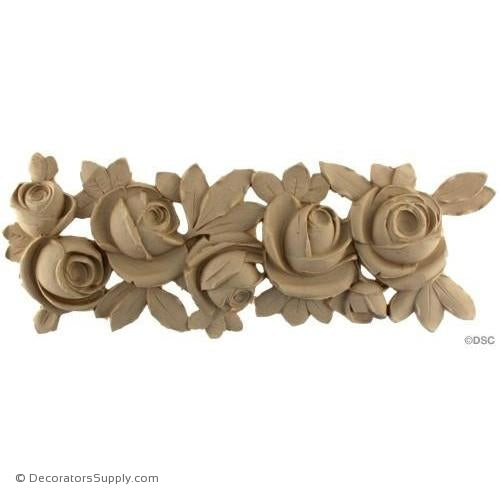 Floral-French 6 1/2H X 18W - 1/2Relief-ornaments-furniture-woodwork-Decorators Supply