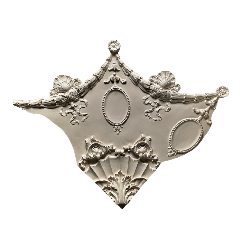 78" Plaster Medallion French - Comes in 4 - Quarters - 2 options