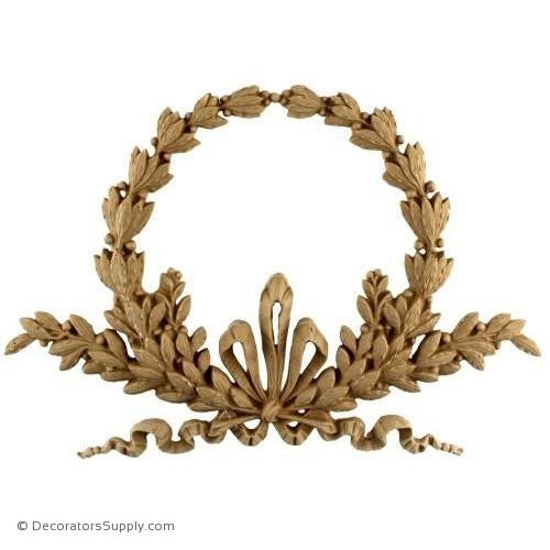Wreath-Louis XVI 7 1/4H X 10 1/2W - 1/2Relief-ornaments-for-woodwork-furniture-Decorators Supply