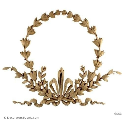 Wreath-Louis XVI 11 1/2H X 16W - 5/8Relief-ornaments-for-woodwork-furniture-Decorators Supply