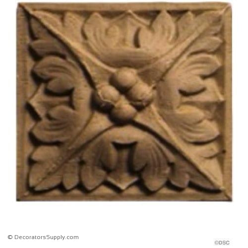 Rosette Square-ornaments-for-woodwork-furniture-Decorators Supply