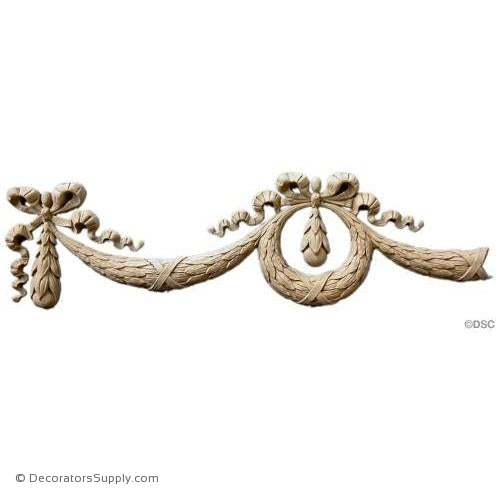 Swag-Louis XVI 8 1/2H X 38W - 9/16Relief-applique-onlay-for-furniture-woodwork-Decorators Supply