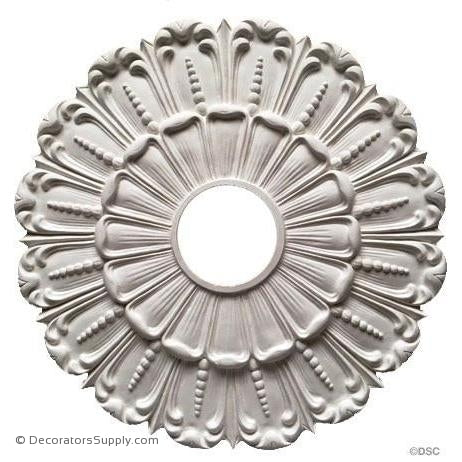 Plaster Medallion Italian 18" X 1 5/8" Relief 4" Hole-ceiling-ornament-Decorators Supply