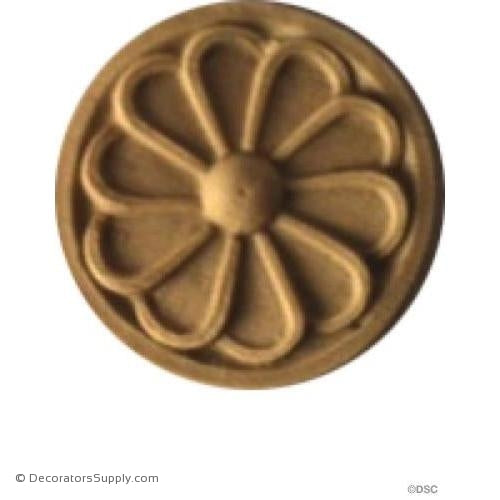 Rosette - Circle 1 5/8 Diameter-woodwork-furniture-ornaments-Decorators Supply
