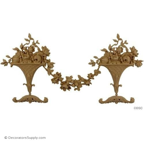 Swag-Louis XV 8 1/2H X 11 1/4W - 5/8Relief-applique-onlay-for-furniture-woodwork-Decorators Supply