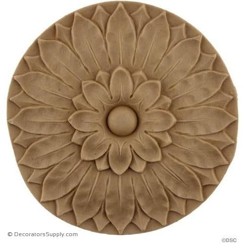 Rosette - Circle 4 1/2 Diameter-woodwork-furniture-ornaments-Decorators Supply