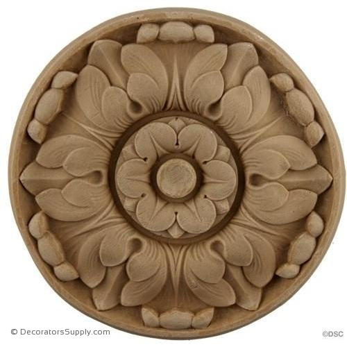 Rosette - Circle 5 Diameter-woodwork-furniture-ornaments-Decorators Supply