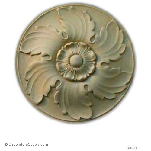 Rosette - Circle - 10 Diameter - 1" Relief-woodwork-furniture-ornaments-Decorators Supply
