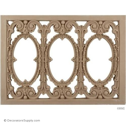 Grille Horizontal Design 14 High 10 1/2 Wide-ornaments-for-woodwork-furniture-Decorators Supply