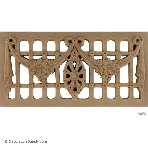 Grille Horizontal Design 13 High 6 3/4 Wide-ornaments-for-woodwork-furniture-Decorators Supply