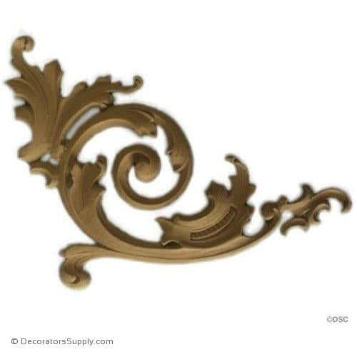 Spandrels - Louis XV 5 7/8H X 5W - 1/4Relief-ornaments-for-furniture-wooodwork-Decorators Supply