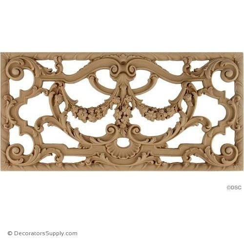 Grille Horizontal Design 15 1/8 High 7 1/2 Wide-ornaments-for-woodwork-furniture-Decorators Supply