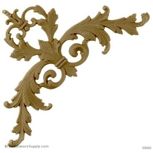 Acanthus Spandrel - French Ren. 5 1/2H X 5 1/2W - 1/4Rlf-appliques-for-woodwork-furniture-Decorators Supply
