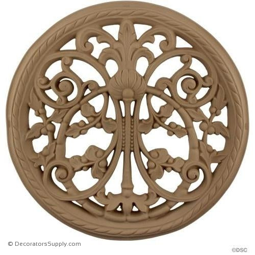 Specialty Grille 12 7/8 Diameter 9/16" Relief-woodwork-furniture-ornaments-Decorators Supply