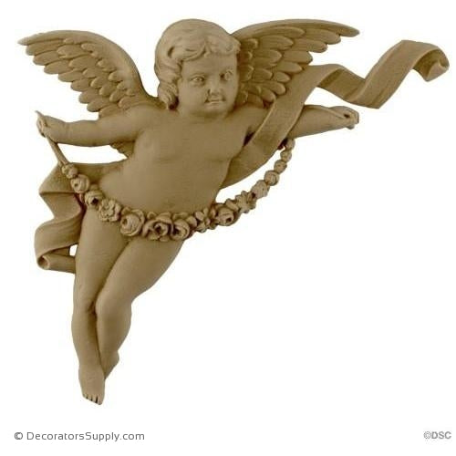 Cherub - Spandrel Left - 6 1/4 H X 7" W - 11/16Relief-historic-carving-library-victorian-styles-Decorators Supply