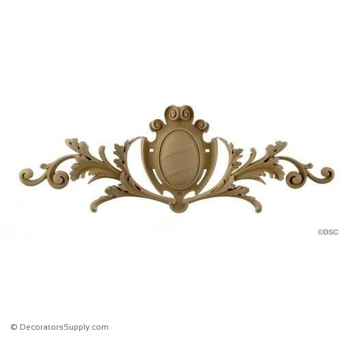 Cartouche with Scrolls - Ren. 10 1/2H X 30W - 1/2Relief-appliques-for-woodwork-furniture-Decorators Supply