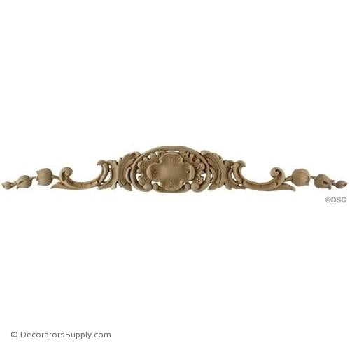 Cartouche - Louis XV 3H X 21 5/8W - 5/16Relief-ornaments-for-woodwork-furniture-Decorators Supply