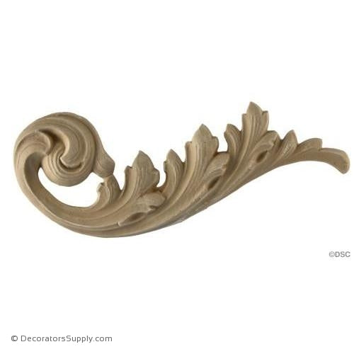 Scroll - Louis XV 3 3/4H X 9W - 1/2Relief-ornaments-for-furniture-wooodwork-Decorators Supply