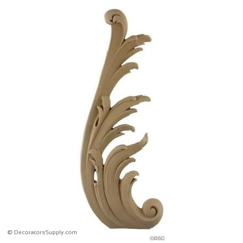 Acanthus Scroll - Louis XV 13H X 5 1/4W - 3/8Relief-ornaments-for-furniture-wooodwork-Decorators Supply