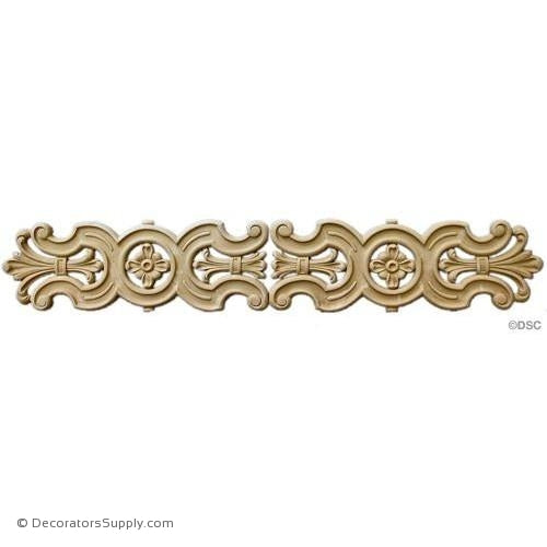 Horizontal Design-English 5 3/4H X 33 3/8W - 1/2Relief-ornaments-for-woodwork-furniture-Decorators Supply