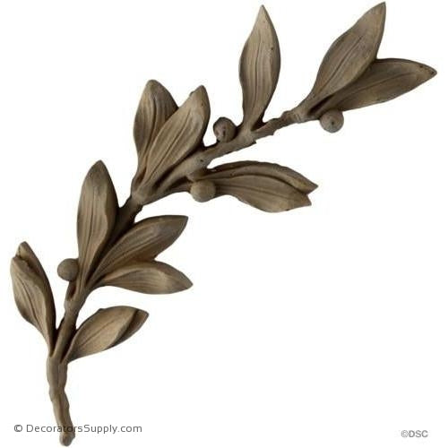 Leaf- Left Side -French Ren. 4 3/8H X 5 7/8W - 3/8Relief-appliques-for-woodwork-furniture-Decorators Supply