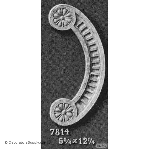 Scroll - Colonial 12 1/4H X 5 5/8W - 7/16Relief-ornaments-for-furniture-wooodwork-Decorators Supply