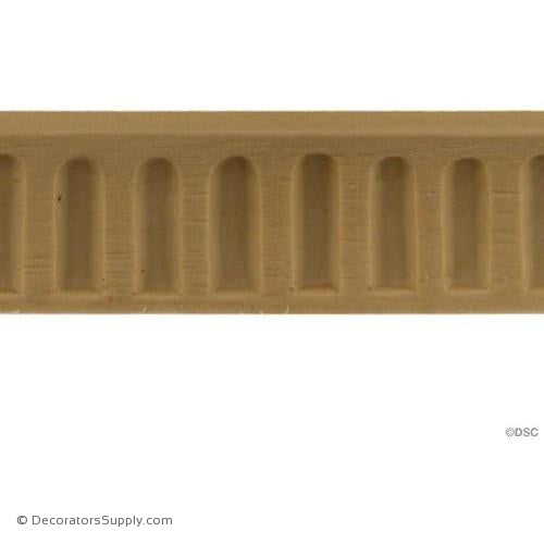 Fluted-Colonial 7/8H - 1/4Relief-moulding-for-furniture-woodwork-Decorators Supply