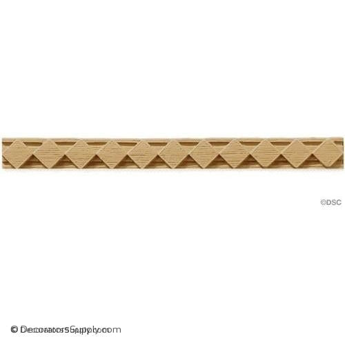 Diamond Lineal - Flemish 1H - 3/16Relief-moulding-for-furniture-woodwork-Decorators Supply