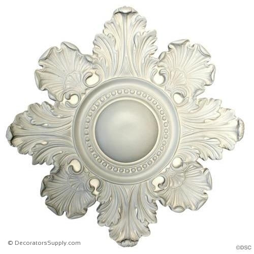 Plaster Centerpiece-LouisXIV- 18" Dia -1 1/4" Rel - 5" CTR-ceiling-ornament-Decorators Supply