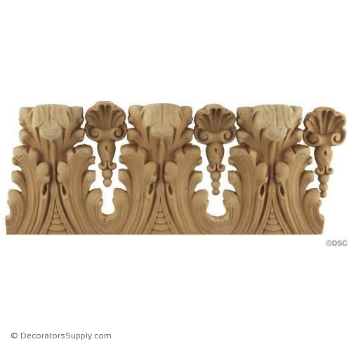 Acanthus Leaf - Louis XVI 3 7/8H - 1/2Relief-woodwork-furniture-lineal-ornament-Decorators Supply