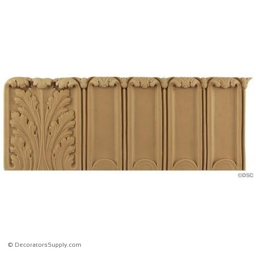 Fluted Acanthus - Colonial 4 1/8H - 1/4Relief-woodwork-furniture-lineal-ornament-Decorators Supply