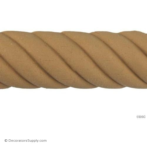 Rope-Louis XVI 1 1/8H - 7/16Relief-moulding-for-woodwork-furniture-Decorators Supply