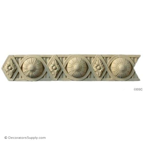 Rosette Lineal - Flemish 2 3/16H - 3/8Relief-lineal-for-woodwork-furniture-Decorators Supply