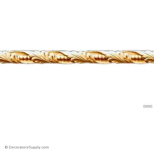 Leaf Rope - Louis XVI 5/8H - 1/4Relief-woodwork-furniture-lineal-ornament-Decorators Supply