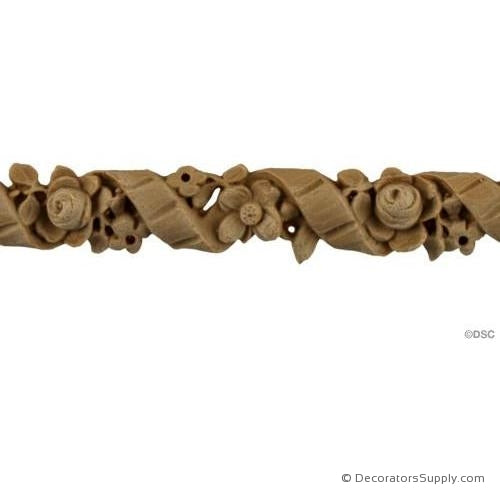 Floral Linear - Louis XVI 3/4H - 1/4Relief-moulding-for-furniture-woodwork-Decorators Supply