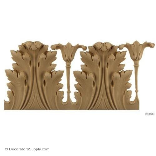 Acanthus Leaf Linear - Louis XVI 3 3/4H - 1/2-3/8Relief-woodwork-furniture-lineal-ornament-Decorators Supply