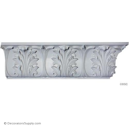 Acanthus Leaf Linear - Romanesque 8 1/4H - 1/4-1Relief-woodwork-furniture-lineal-ornament-Decorators Supply