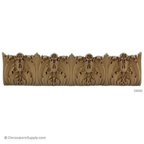 Acanthus Leaf Linear - Ital. Ren. 3 1/2H - 1/2Relief-woodwork-furniture-lineal-ornament-Decorators Supply