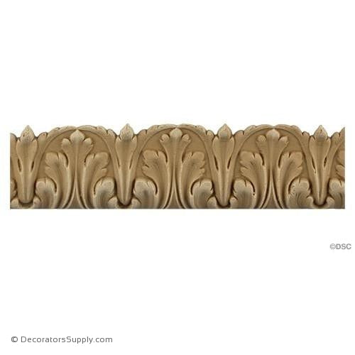 Acanthus Leaf Linear - Louis XVI 1 3/8H - 5/16Relief-woodwork-furniture-lineal-ornament-Decorators Supply
