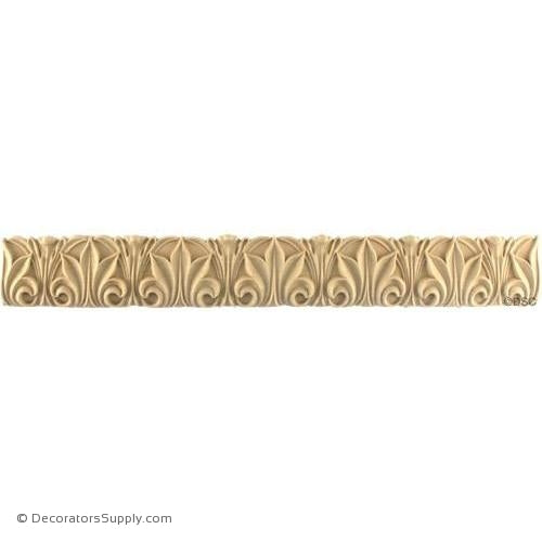Acanthus Leaf Linear - Roman 1 7/8H - 3/8Relief-woodwork-furniture-lineal-ornament-Decorators Supply