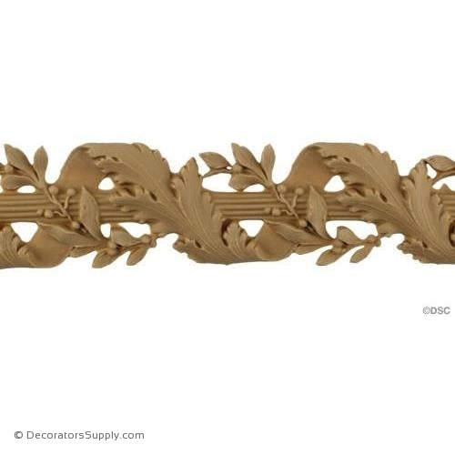 Vine and Ribbon Rope - Louis XVI 2 1/8H - 1/4Relief-moulding-for-furniture-woodwork-Decorators Supply