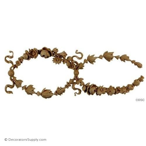 Daisy and Rose Chain Linear - Louis XVI 3 1/2H - 7/16Relief-lineal-pattern-for-woodwork-furniture-Decorators Supply