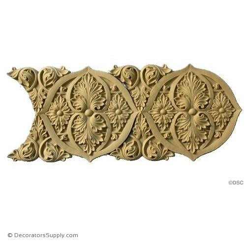 Acanthus Leaf Linear - Romanesque 5 1/2H - 3/16Relief-woodwork-furniture-lineal-ornament-Decorators Supply