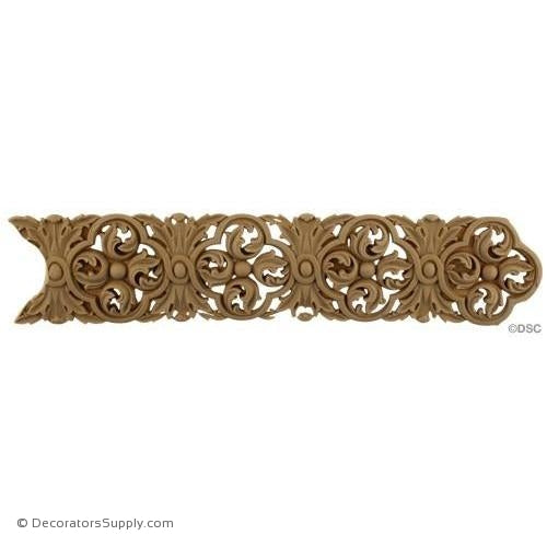 Acanthus Leaf Linear - Romanesque 2 7/8H - 3/16Relief-woodwork-furniture-lineal-ornament-Decorators Supply