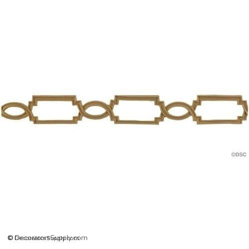 Elizabethan - Chain Link Design - 1 11/16H - 1/8Relief-moulding-for-furniture-woodwork-Decorators Supply