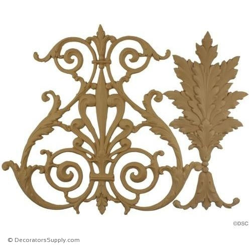 Acanthus and Scroll Linear - Empire 12H - 1/4Relief-moulding-for-woodwork-furniture-Decorators Supply