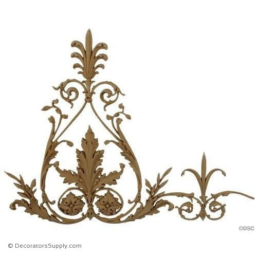 Acanthus and Scroll Linear - Empire 12 1/2H - 5/16Relief-moulding-for-woodwork-furniture-Decorators Supply