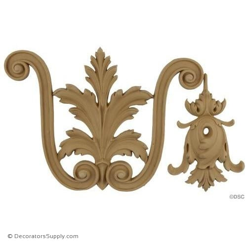 Acanthus and Scroll Linear - Ital. Ren. 8H - 1/2Relief-moulding-for-woodwork-furniture-Decorators Supply